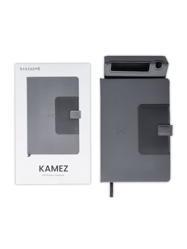 KAMEZ - Santhome 15W Wireless Deluxe Notebook with Phone Stand