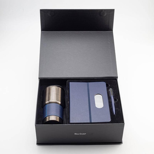 GIESSEN - Hans Larsen Gift Set of Tumbler, Notebook and Pen - Blue	