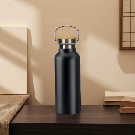 ALMERIA - Giftology Double Wall Stainless Steel Bottle 500ml -  Black