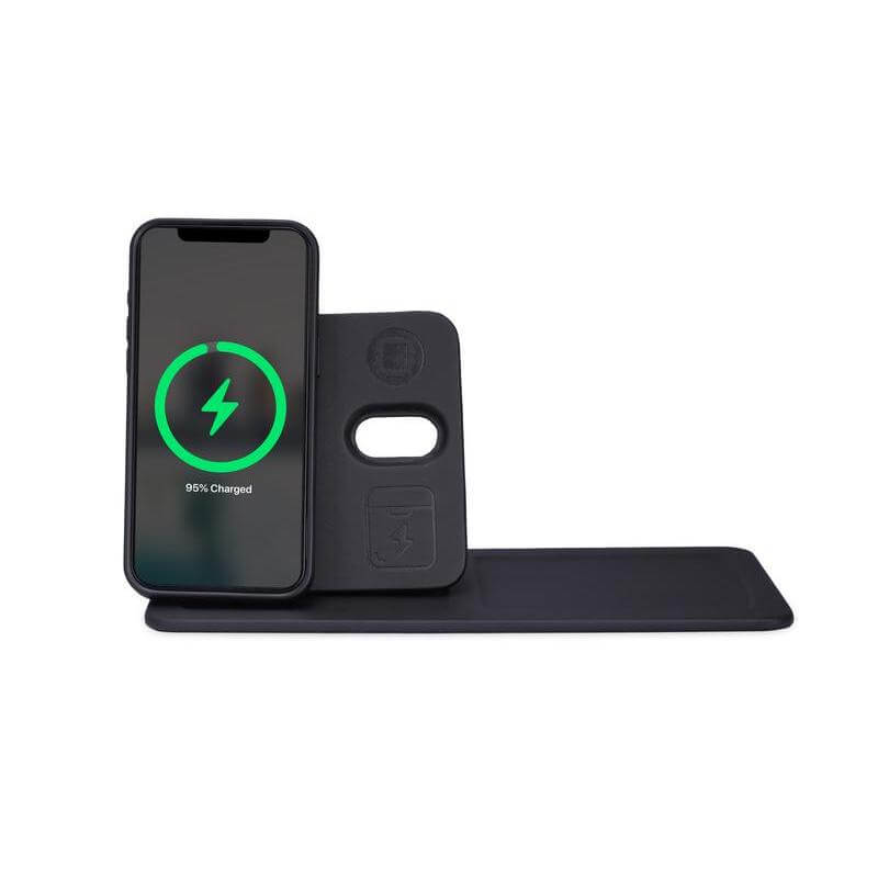 AVRON - Giftology 3-in-1 Magnetic Wireless Charger Desk Tray - Black