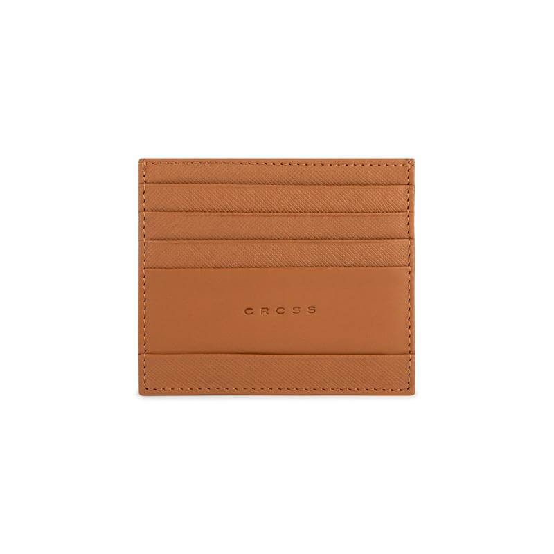 CROSS Saffiano Leather 6CC Card Holder - Mocha
