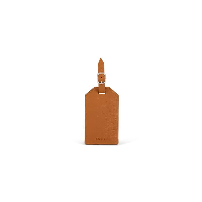CROSS Saffiano Leather Luggage Label - Mocha