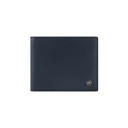 CROSS Soft Grain Leather Two-Tone 8CC Bifold Wallet - Blue/Mocha