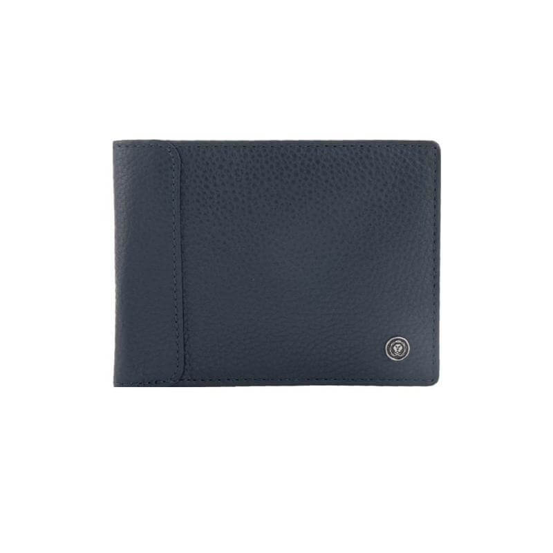 CROSS Pebble Leather 6CC Classic Fold Wallet with 6CC Cardholder - Navy Blue