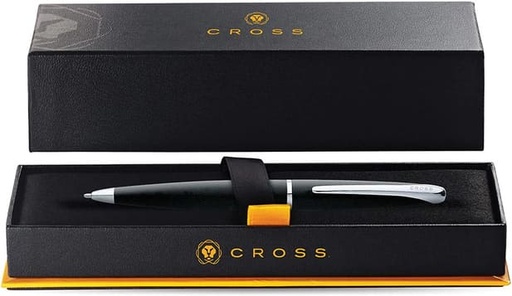 Cross ATX® Basalt Black with Polished Chrome Appointments Ballpoint Pen (Blue Ink) 