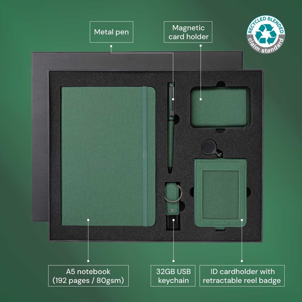 ALMADA - CHANGE ZERO Sustainable 5pc Onboarding Gift Set - Green