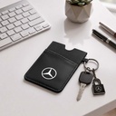 LUGANO - Vertical RFID Cardholder Wallet with Keyring - Black