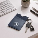 LUGANO - Vertical RFID Cardholder Wallet with Keyring - Navy Blue