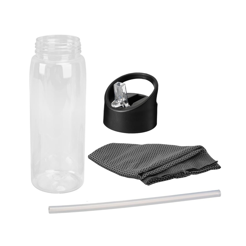 Giftology - DEVON Cooling Towel in Plastic bottle 800 ml - Black
