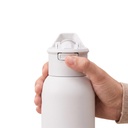 TOLEDO - Hans Larsen Double Wall Bottle with Straw  600 ml - White