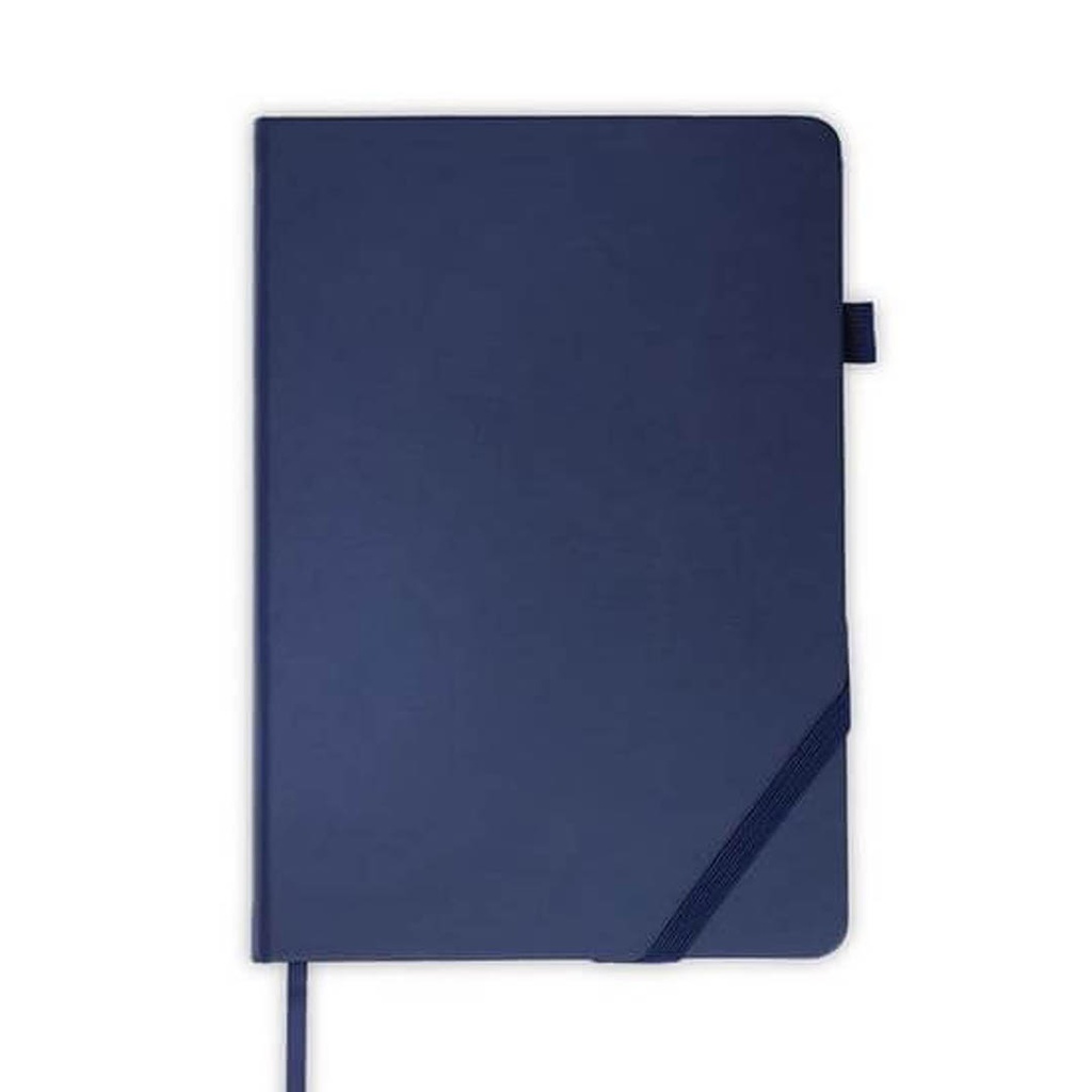 FAROE - Santhome A5 PU Hard Cover Notebook with Pen Loop - Navy Blue