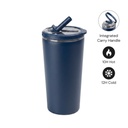 MARBELLA - Hans Larsen Double Wall Tumbler with Sip Lid 600 ml - Navy Blue
