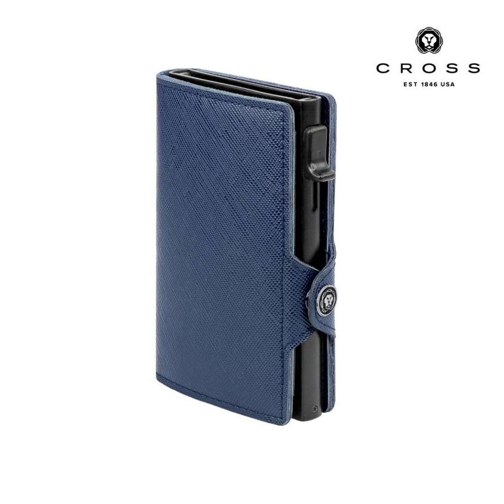 CROSS RFID Card Holder Wallet - Navy Blue