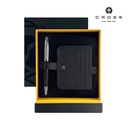 [GSCR 9640] Cross Calais™ Ballpoint Pen with Leather Cardholder - Black
