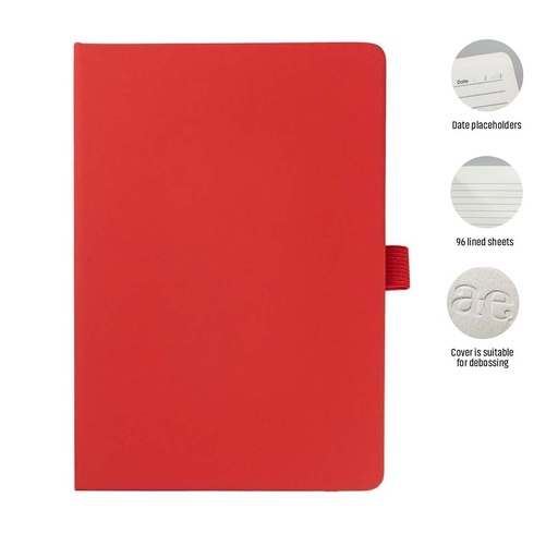 [NBGL 5243] JURSI - Giftology A5 PU Notebook with Pen Loop - Red