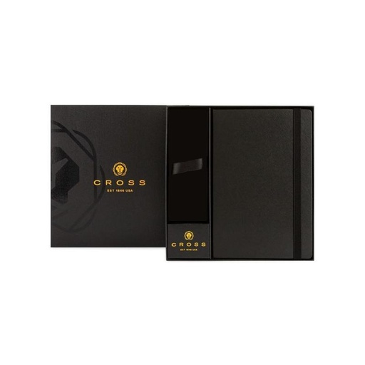 [GSCR 9585] Cross Hardcover Notebook & 2pc Gift Box - Black
