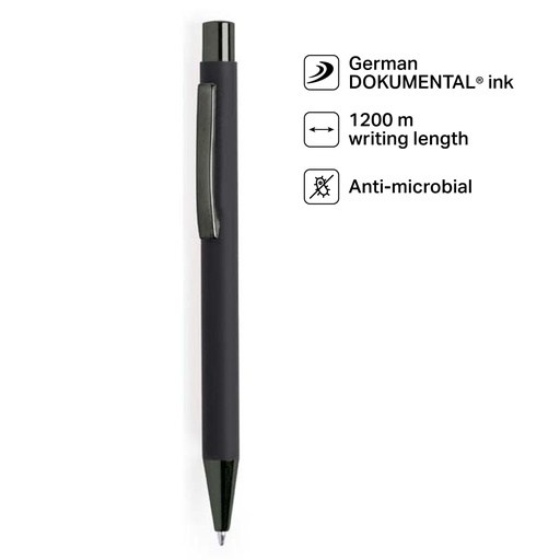 [WIMP 261] BILLUND - Giftology Metal Ballpen - Black (Anti-bacterial)